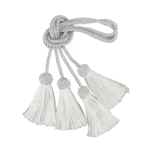 CSFFA 1 Paar Mini Quaste Fringe Trim DIY Handwerk Quasten Hängen Anhänger Nähen Zimmer Zubehör Schmuck Dekoration Vorhang Zubehör(White) von CSFFA