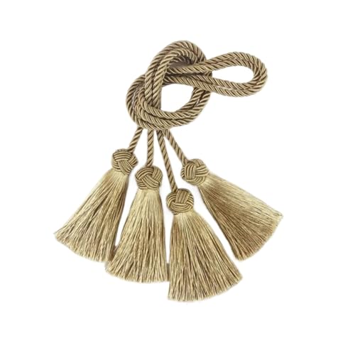 CSFFA 1 Paar Mini Quaste Fringe Trim DIY Handwerk Quasten Hängen Anhänger Nähen Zimmer Zubehör Schmuck Dekoration Vorhang Zubehör(Yellow) von CSFFA