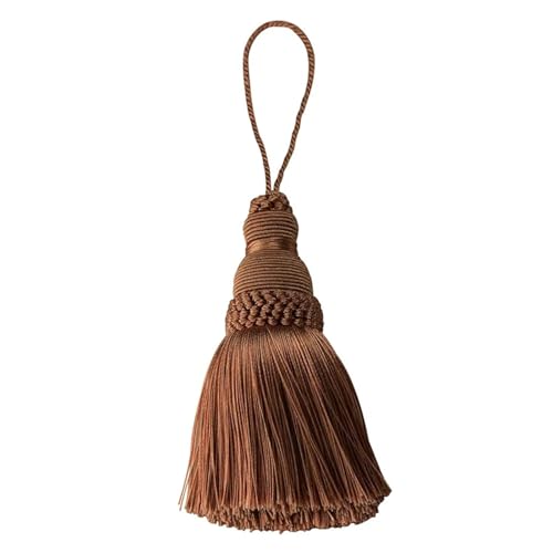 CSFFA 1Pc Hängenden Seil Seide Quaste Fringe Quaste Trim Kleidungsstück Dekoration Schlüssel Quasten for DIY Vorhang Zubehör(Coffee) von CSFFA