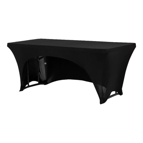 Einseitig offen, rechteckig, elastisch, Spandex, Tischdecke, Stretchstoff, für Hotel, Zuhause, Party, Hochzeit, Schwarz, 183 x 75 x 75 cm Einseitig offen, rechteckig, elastisch, Spandex, Tischdecke, Stretchstoff, für Hotel, Zuhause, Party, Hochzeit, Schwarz, 183 x 75 x 75 cm von CSHWXY