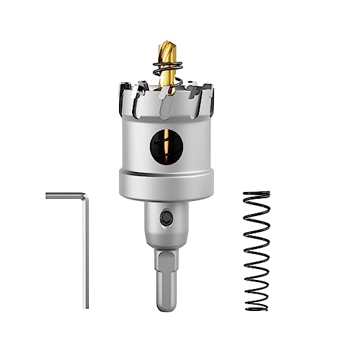 CSOOM Upgrade Hochleistungs-Hartmetall-Lochsäge,TCT Lochschneider.Edelstahl und Metallgitter sind die ideale Wahl (35mm) von CSOOM