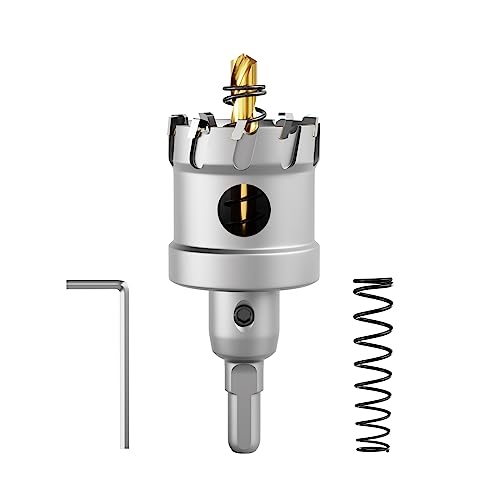 CSOOM Upgrade Hochleistungs-Hartmetall-Lochsäge,TCT Lochschneider.Edelstahl und Metallgitter sind die ideale Wahl (40mm) von CSOOM