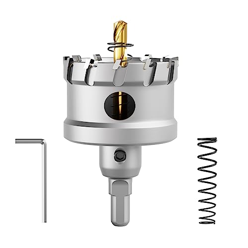 CSOOM Upgrade Hochleistungs-Hartmetall-Lochsäge,TCT Lochschneider.Edelstahl und Metallgitter sind die ideale Wahl (60mm) von CSOOM