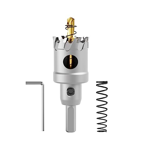 CSOOM Upgrade Hochleistungs-Hartmetall-Lochsäge,TCT Lochschneider.Edelstahl und Metallgitter sind die ideale Wahl (32mm) von CSOOM