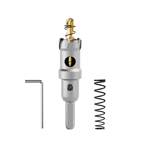 CSOOM Upgrade Hochleistungs-Hartmetall-Lochsäge,TCT Lochschneider.Edelstahl und Metallgitter sind die ideale Wahl (21mm) von CSOOM