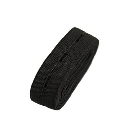 CSSHNL Gummiband Nähen 15/20/25/30 MM DIY Nähen Zubehör Knopf Loch Stricken Gummibänder Band Band Bunte Weiß schwarz Gurtband(Black15mm,3yard) von CSSHNL