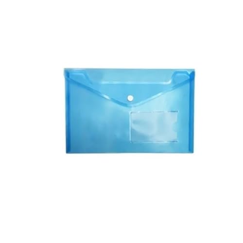 Dokumentenmappe 1PC Transparent bunte Kunststoff A5 Ordner Datei Tasche Dokument Halten Taschen Ordner Papier Lagerung(Blue) von CSSHNL