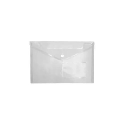 Dokumentenmappe 1PC Transparent bunte Kunststoff A5 Ordner Datei Tasche Dokument Halten Taschen Ordner Papier Lagerung(White) von CSSHNL