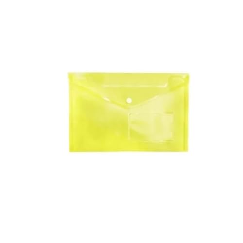 CSSHNL Dokumentenmappe 1PC Transparent Bunte Kunststoff A5 Ordner Datei Tasche Dokument Halten Taschen Ordner Papier Lagerung(Yellow) von CSSHNL