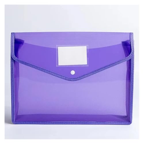 Dokumentenmappe 2 STK. Ordnerumschlagerweiterung Dokumentenaufbewahrung Dokumentengreiferschnalle und Tasche A4-Größe Wasserdichte transparente Dokumententasche(PURPLE) von CSSHNL