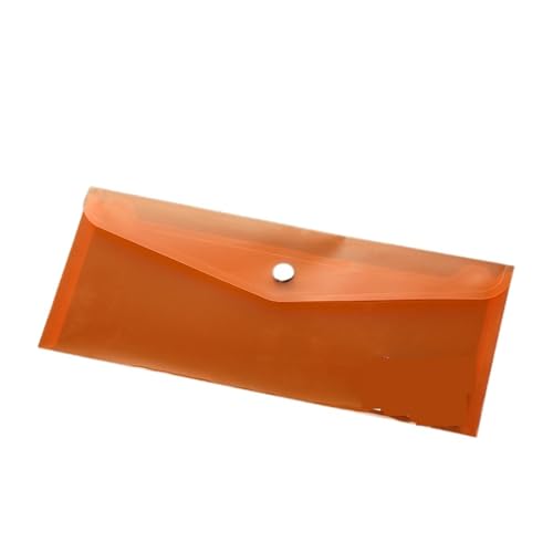 Dokumentenmappe 2-teiliges Plastik-Aktentaschen-Set, A6, durchsichtige Umschlagordner, Dokumentenaufbewahrungstasche, bunte Studenten-Papierverpackungstasche, Aktenordner(Orange) von CSSHNL