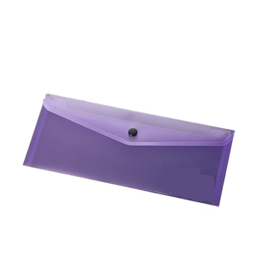 Dokumentenmappe 2-teiliges Plastik-Aktentaschen-Set, A6, durchsichtige Umschlagordner, Dokumentenaufbewahrungstasche, bunte Studenten-Papierverpackungstasche, Aktenordner(PURPLE) von CSSHNL