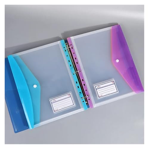 Dokumentenmappe Datei Druckknopf Ordner Karte Binder Aufbewahrungstaschen Teiler mit Taschen Transparente Clips von CSSHNL