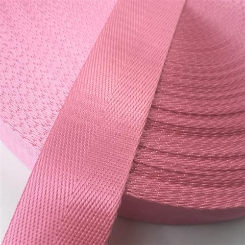 Gurtband 10 Meter 1"(25mm) hochwertiges Nylongurtband mit Fischgrätenmuster, Rucksackumreifung for DIY-Nähtaschengürtelzubehör Für Rucksäcke, Handtaschen(Pink) von CSSHNL