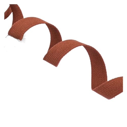 Gurtband 10 Meter 25 mm breites Canvas-Gurtband, Polyester-Baumwollband, for Nähen, for Taschen, Gürtel, Zubehör for die Gürtelherstellung, Nähen, DIY-Handwerk Für Rucksäcke, Handtaschen(Golden Brown) von CSSHNL