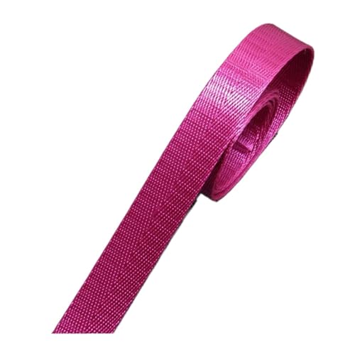 Gurtband 10 Meter Fischgrätenmuster 20 mm Nylon-Gurtband, Bänder, Hundehalsband, Rucksack, Rucksackgurt, Gürtelband, Schrägband, DIY-Nähzubehör Für Rucksäcke, Handtaschen(Rosepurple) von CSSHNL