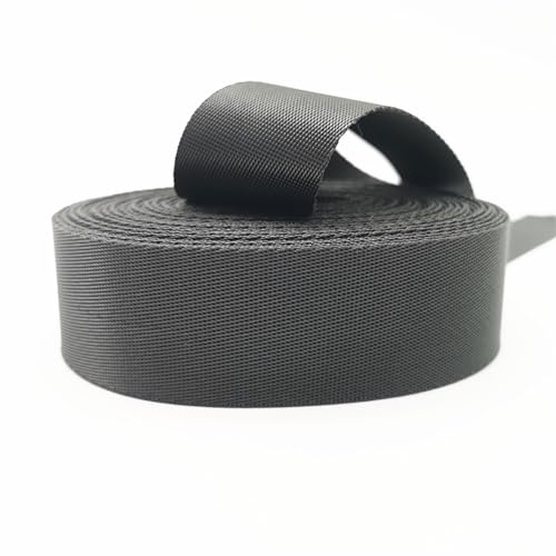 Gurtband 10 Yards 30 mm Canvas Nylonband Gurtband Nähen Band Tasche Gürtel Zubehör Für Rucksäcke, Handtaschen(Dark Grey) von CSSHNL