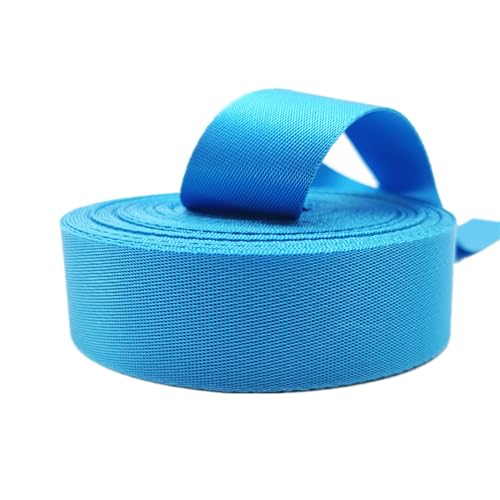 Gurtband 10 Yards 30 mm Canvas Nylonband Gurtband Nähen Band Tasche Gürtel Zubehör Für Rucksäcke, Handtaschen(Sky Blue) von CSSHNL