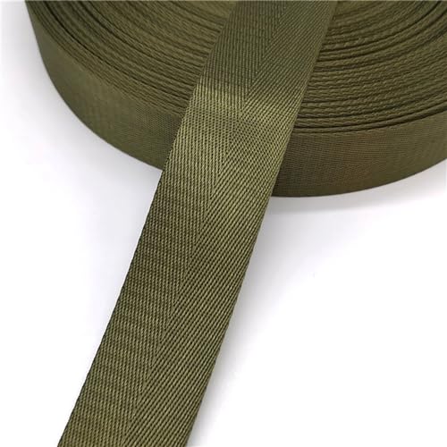 Gurtband 10 Yards 38-mm-Gurtband aus Nylon mit Fischgrätenmuster, Rucksack-Umreifung, Nähen, Tasche, Gürtel, Zubehör Für Rucksäcke, Handtaschen(Green) von CSSHNL