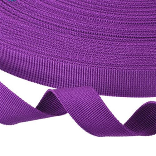 Gurtband 25 mm breit, 100 Yards, reine Farbe, 900D PP-Gurtband, Polypropylen-Kanten, Gürtel, Rucksackgurte Für Rucksäcke, Handtaschen(21 purple) von CSSHNL