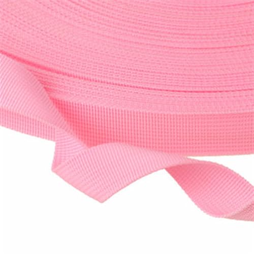 Gurtband 25 mm breit, 100 Yards, reine Farbe, 900D PP-Gurtband, Polypropylen-Kanten, Gürtel, Rucksackgurte Für Rucksäcke, Handtaschen(34 pink) von CSSHNL