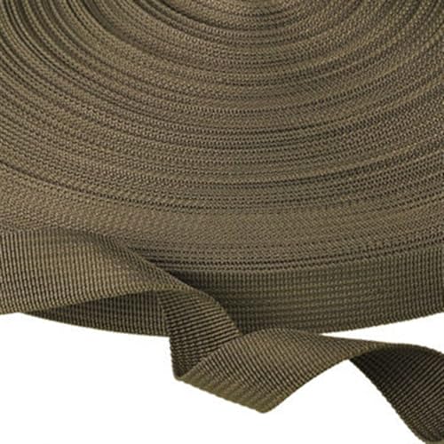 Gurtband 25 mm breit, 100 Yards, reine Farbe, 900D PP-Gurtband, Polypropylen-Kanten, Gürtel, Rucksackgurte Für Rucksäcke, Handtaschen(40 army green) von CSSHNL