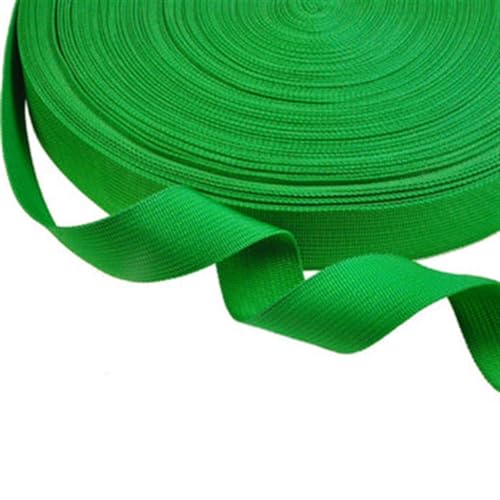 CSSHNL Gurtband 25 mm breit, 100 Yards, Reine Farbe, 900D PP-Gurtband, Polypropylen-Kanten, Gürtel, Rucksackgurte Für Rucksäcke, Handtaschen(49 Green) von CSSHNL