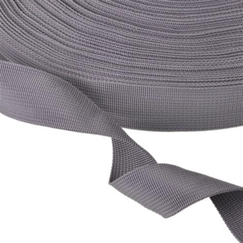 Gurtband 25 mm breit, 100 Yards, reine Farbe, 900D PP-Gurtband, Polypropylen-Kanten, Gürtel, Rucksackgurte Für Rucksäcke, Handtaschen(9 dark gray) von CSSHNL