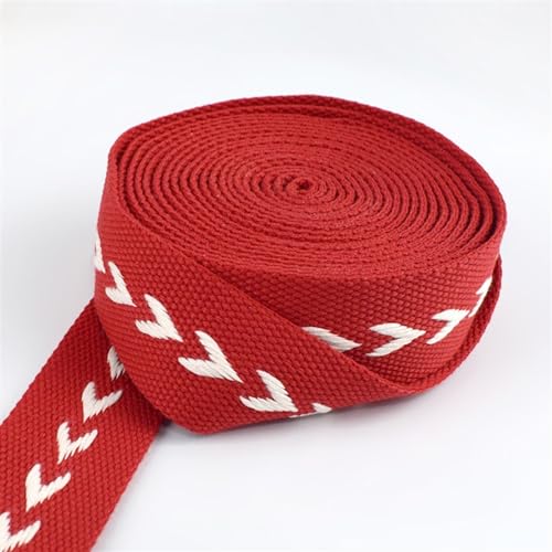 Gurtband 4 Meter 38 mm Polyester-Baumwoll-Jacquard-Gurtbänder, Rucksack-Taschengurt, Gürtelbänder, DIY-Kleidungs-Nähband, Schrägband Für Rucksäcke, Handtaschen(07) von CSSHNL