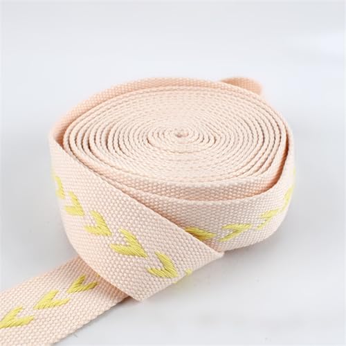 Gurtband 4 Meter 38 mm Polyester-Baumwoll-Jacquard-Gurtbänder, Rucksack-Taschengurt, Gürtelbänder, DIY-Kleidungs-Nähband, Schrägband Für Rucksäcke, Handtaschen(08) von CSSHNL