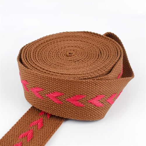 Gurtband 4 Meter 38 mm Polyester-Baumwoll-Jacquard-Gurtbänder, Rucksack-Taschengurt, Gürtelbänder, DIY-Kleidungs-Nähband, Schrägband Für Rucksäcke, Handtaschen(09) von CSSHNL