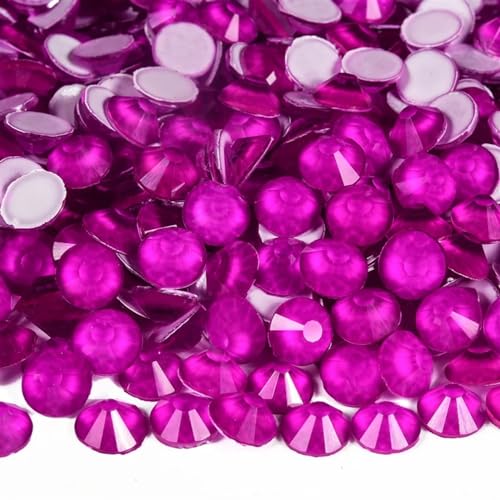 Hotfix Strasssteine Nicht Hotfix Strass Glitzer Strasssteine ​​Kristall Strass Diamant Nagel Charms Nail Art Dekorationen für Nagel Gesicht Kunst(Dk amethyst Neon,SS4-1440pcs) von CSSHNL