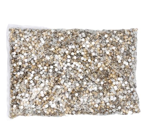 Hotfix Strasssteine SS3-SS20 Flatback Crystal AB Non Hotfix Strasssteine ​​AB Strass for Nail Art Dekorationen für Nagel Gesicht Kunst(Gold Champange,Ss3 14400pcs) von CSSHNL