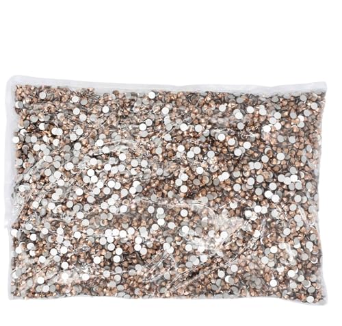 Hotfix Strasssteine SS3-SS20 Flatback Crystal AB Non Hotfix Strasssteine ​​AB Strass for Nail Art Dekorationen für Nagel Gesicht Kunst(Rose Gold,Ss10 14400pcs) von CSSHNL