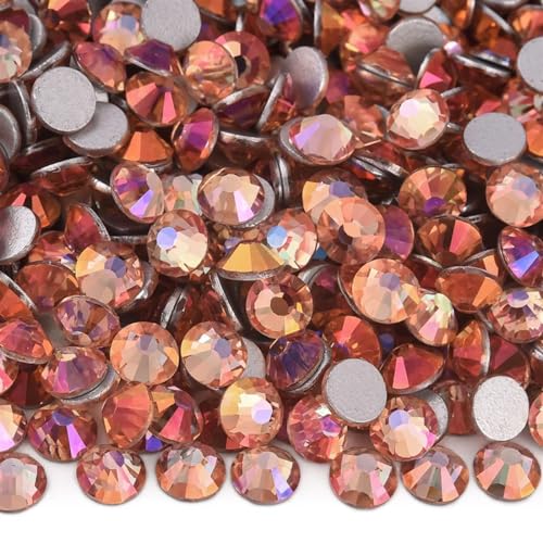 Hotfix Strasssteine SS3-SS34 Glitzer, nicht Hotfix-Strasssteine, Edelsteine, Glas, flache Rückseite, Diamant for Nagelkunst, Nagel-Charms, Kleid für Nagel Gesicht Kunst(Pink Light,Mixed Size 14400pcs) von CSSHNL