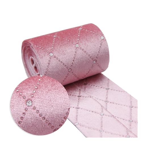 Samtband 5 Yards, doppelseitig, goldfarben, Sternpunkte, Samtstoff, Bänder, Haarschleife, Kappe, DIY, Kleidung, Accessoires, Party-Geschenk zum Verpacken von Geschenken(75cm-08) von CSSHNL