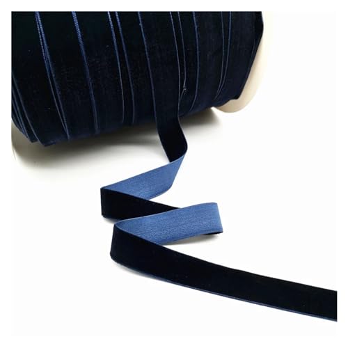 Samtband 5 Yards 6–25 mm Samtband, Hochzeit, Party, Dekoration, handgefertigtes Band, Geschenkverpackung, Haarschleife, DIY-Weihnachtsband zum Verpacken von Geschenken(Dark Blue,20mm wide) von CSSHNL