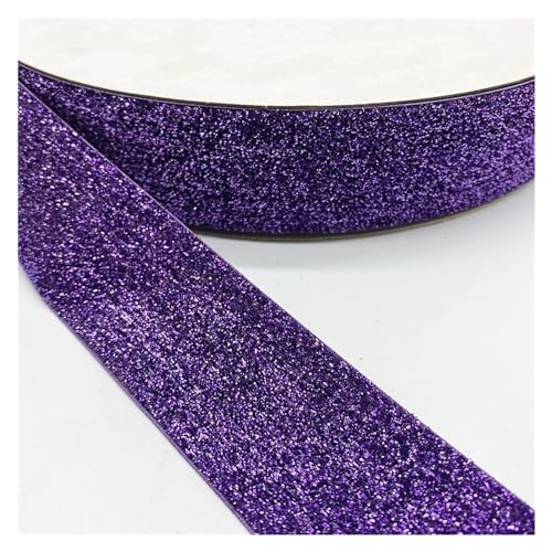 Samtband 6–38 mm glitzerndes Samtband, kein elastisches, einseitiges Band, Haarband-Clips, Schleifendekoration zum Verpacken von Geschenken(09,38mm(3yards)) von CSSHNL