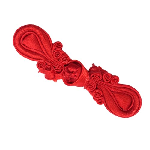 Knöpfe mit chinesischen Knoten, 5PC handgewebte Wassertropfen chinesische Cheongsam Knoten Knopfverschluss Band Verschluss Kostüm Hemd Anzug DIY Nähen Handwerk chinesische Knotenknöpfe(Red) von CSSQCSSUANB