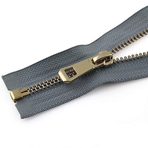 Reißverschlüsse, Ersatzreißverschluss two way zip，zip for jacket，Open zipperOpen-Ended Zip Fasteners,Coil Zippers,Invisible Metal Zippers, 5# Open-end Auto Lock Zipper Use for Clothes Shoes Pocket(Gra von CSSQCSSUANB