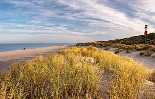 CSUNNY Malen nach Zahlen Kinder-Bastelset, Naturkulisse, Deutschland, Leuchtturm, Sylt, es 30x40cm von CSUNNY