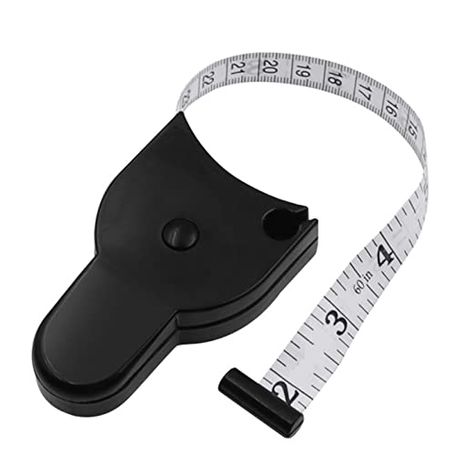 CTCOIJRN Maßband 150 cm / 60 Körper Taille Fit Nähen Schneider Messwerkzeug Automatisches einziehbares rundes Lineal(Black,One Size) von CTCOIJRN