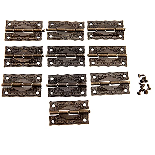 CTCOIJRN Scharnier, 10 Stück Bronze Antik Schrank Möbel Zubehör Tür Schublade Schmuckschatulle for 36x23mm von CTCOIJRN