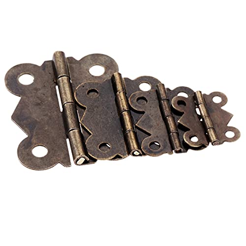 CTCOIJRN Scharnier, 10 Stück M-INI Schmetterlingstür Antik Bronze Schrank Schublade Schmuckschatulle Dekorieren Scharnier for Möbel(20x17mm 10pcs) von CTCOIJRN