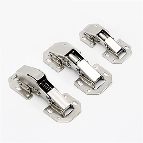 CTCOIJRN Scharnier, 4PCS Schrank 3-4 Zoll 90 Grad Kein Bohren Loch Schrank Tür Scharnier Hydraulische Soft-Close Scharnier küche Möbel Hardware(4 Inch SOFE Close) von CTCOIJRN