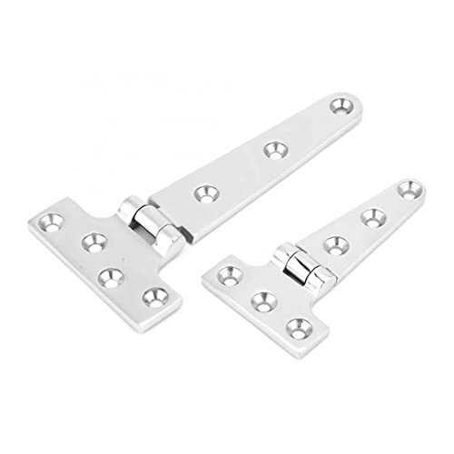 CTCOIJRN Scharnier, T-förmiges Möbelscharnier, Edelstahl-Hardware-Installationsbeschläge for Schrank-Badezimmer-Glastür(151 x 75 x 4.5mm) von CTCOIJRN