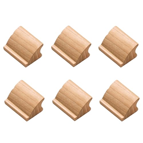 CTCOIJRN Schubladengriffe, Holzgriffe, Möbelknöpfe, 6 Stück, Einloch-Holzgriffe, Kleiderschrank, Schrank, Türgriffe, Kinder(Wing Curved) von CTCOIJRN