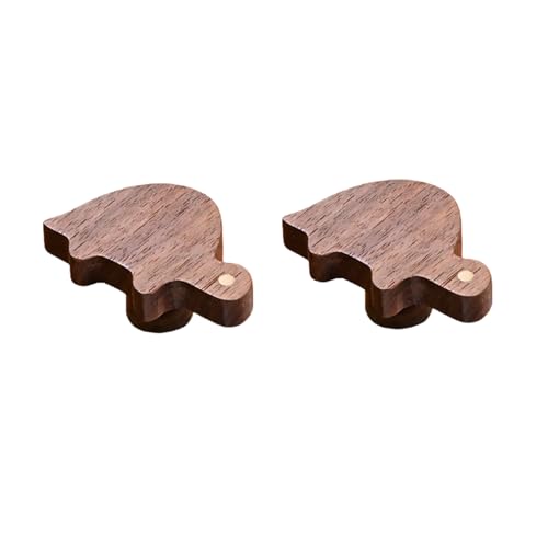 CTCOIJRN Schubladengriffe, Holzzuggriffe, Holzzuggriffe, 2 Stück, Tierholzhaken, Kleiderschrank, Schrankgriff, Kinderzimmer-Türknauf, schwarzer Walnuss, Tyrannosaurus Rex(Black Walnut,Sea Turtles) von CTCOIJRN