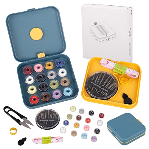 ‎CTDMJ Sewing Kit With 21 Sewing Accessories Nähset Reise Nähzubehör Ähset Nähzubehör Complete Sewing Kit Mini Nähset für Hause,Reise,Camping mit Nähnadeln, Schere, Faden, Fingerhut, Maßband von CTDMJ