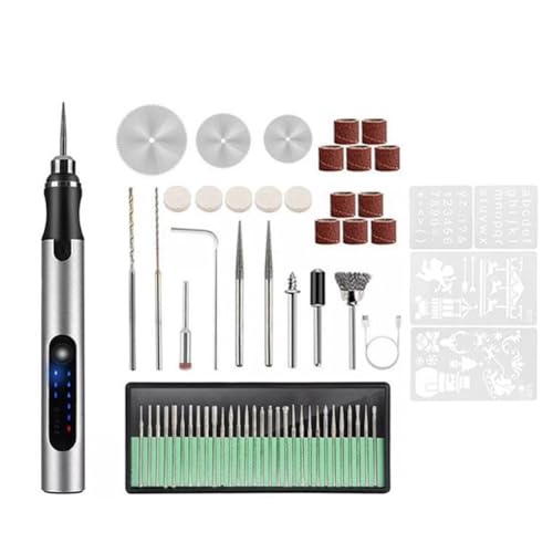 CTDWNT Mini-Elektro-Gravierer, Ätzmaschinen, schnurlose Rotationswerkzeuge, elektrische Gravur, wiederaufladbarer E-Stift, USB-Drehfunktion von CTDWNT